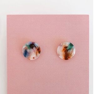 colorful tortoise stud earrings